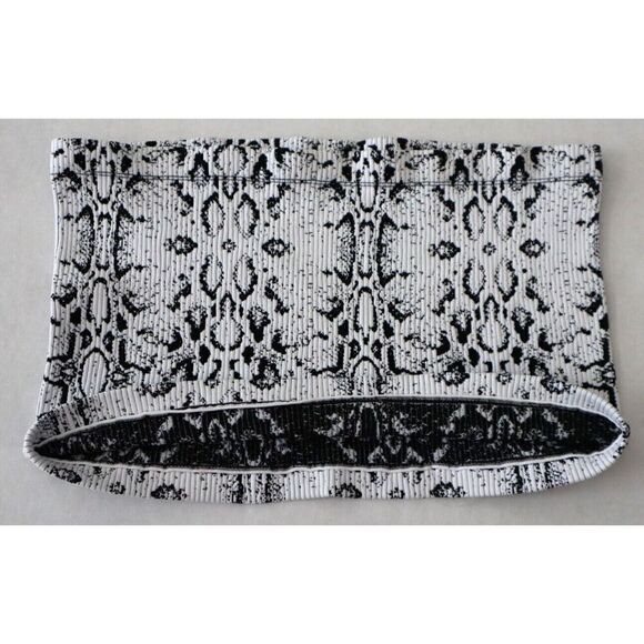 Intimately Free People Women Sz M/L White/Black Snake Print Adrienne Bandeau Top - Picture 4 of 4